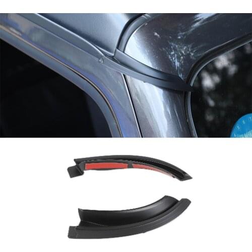 Top Roof Rain Gutter Extensions Rainwater Diversion Channel for Jeep Wrangler JK JL Gladiator JT 2007-2022 Car Accessory Black