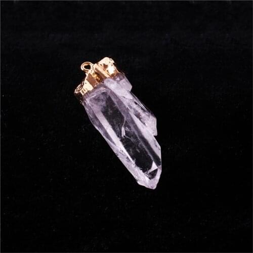 1pcs Irregular 20-45mm Natural Crystal Column Necklace Pendants For Women Jewelry High Quality Quartz Pendants Energy Jewelry