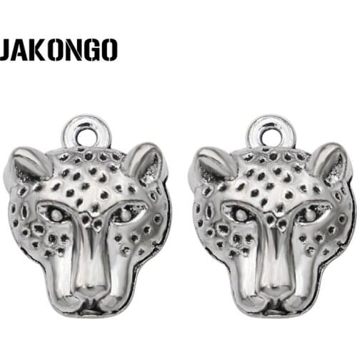 10pcs Tibetan Silver Plated Leopard Charms Pendants for Jewelry Making Accessories DIY Handmade Craft 20x15mm