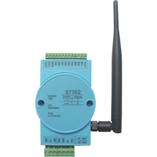 12 Channels Photocoupler Isolated Digital Input Switch Module, Wireless -Module, MODBUS