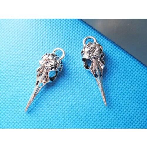 20pcs Antique Silver tone/Antique Bronze Hollow out Long Mouth Bird/Vulture Pendant Charm/Finding,DIY Accessory Jewelry Making