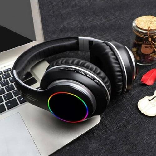 5.0 LED Wireless Headphones Bluetooth Over Ear Earphones Bass Noise Cancelling Wireless Headset Gaming Accessories