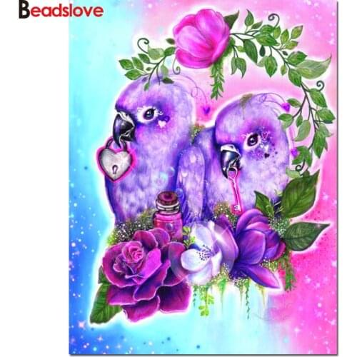 5d DIY Diamond Painting Cute Color Birds art, fashion Top Gift, diamond Embroidery 5d mosaic Diamond hand needlework S16