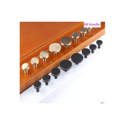 Vintage Style Black Brass Knob Cabinet Door Knob Handle Pull Retro Round Drawer Knobs Pulls Handles Dresser Knob