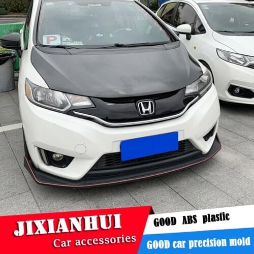 For Honda FIT JAZZ Body kit spoiler 2014-2017 For Honda FIT ABS Rear lip rear spoiler front Bumper Diffuser Bumpers Protector