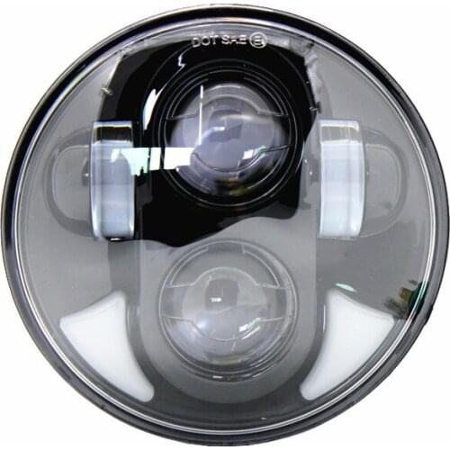 For Street 750 Sportster 883 Headlight 5 3/4" led Motorcycle Headlights H4 LED 5.75 inch Black/Chrome