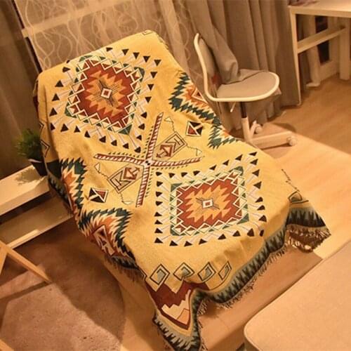 GY4064 Gyrohome Blanket Sofa Decorative Slipcover Stitching Rug Tapestry Carpet Home&Living