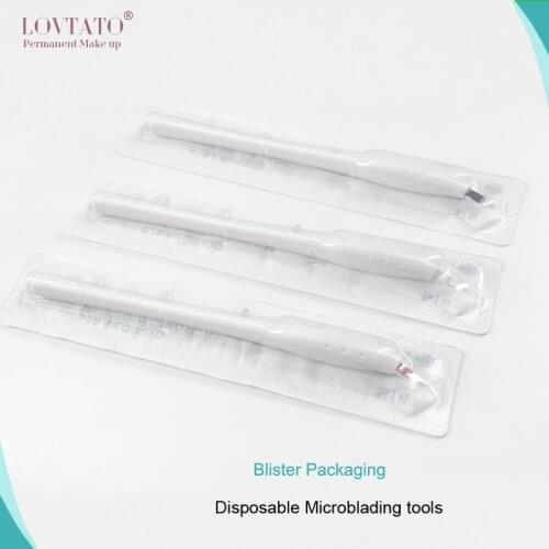 Classic 12cf14cf17cfcurved Microblade Disposable Microblading Tools Tebori Pen Blister Packaging Tattoos Guns Manual Eyebrow 3d