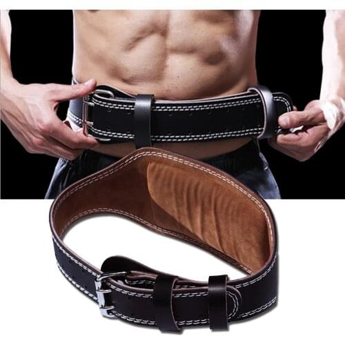 Leather Weightlifting Belt Gym Fitness Crossifit Dumbbell Barbell Powerlifting Back Support Power Training Weight Lifting Belt