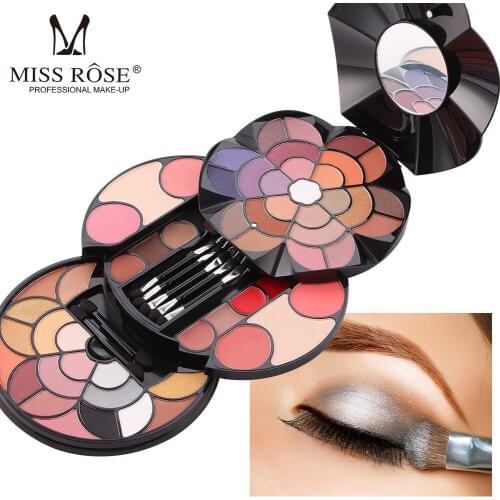 Miss Rose 57 color petal makeup plate 43 color eye shadow 4 color brow powder blush red lipstick 2 color powder powder makeup bo
