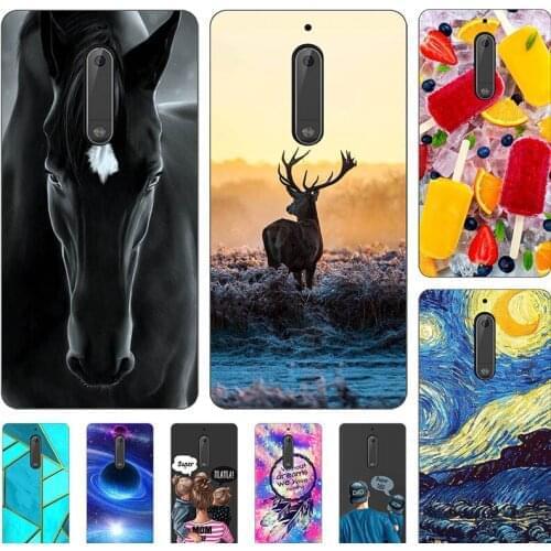 Fashion Bumper Cute Case For Nokia 6 2017 TA-1021 TA-1033 TA-1000 TA-1003 TA-1025 TA-1039 5.5" Case Soft Cat Horse Flower Cover