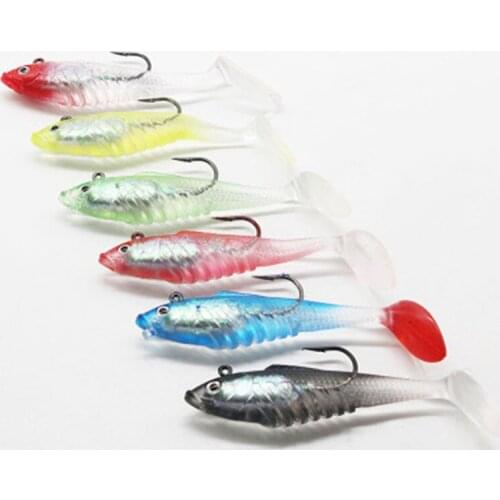 Soft Lure Set with 8cm11.5g/10cm19.5g Jig Head Soft Bait Ultimate Inshore Fishing Bait Boat Fishing Lure for Code Seabass YU032