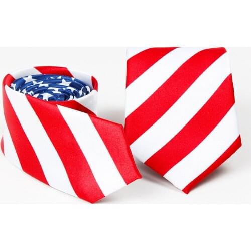 Brand new Artificial Silk Star Striped American Flag Mens Necktie For Man Wedding Performance Tie For Business Party Ties 8cm