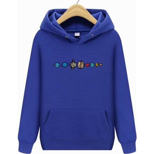 Autumn Warm New Hoodies Universe Solar System Sweatshirt Men Planets Colour Fshion Mens Hoodie Nine Planets Harajuku Streetwear