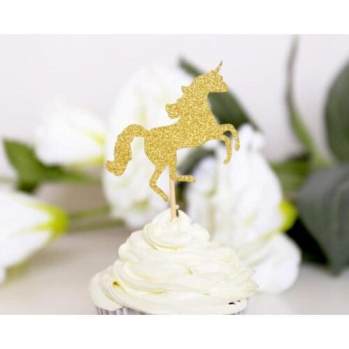 Personalised Unicorn glitter Cupcake Toppers/Customised Unicorn Birthday Party/Unicorn Baby Shower/Unicorn Party Decorations