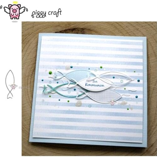 Piggy Craft metal cutting dies cut die mold Fish card decoration Scrapbook paper craft album card punch knife art cutter die