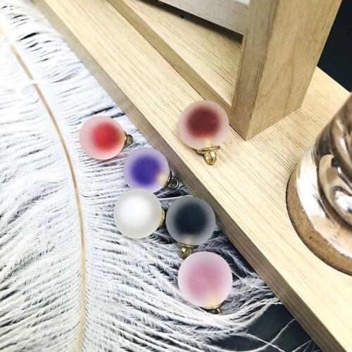 20 BULK Matte Finished Pastel Roundball Charm Pendant for Woman Jewelry Findings DIY Making Acrylic Bead Ball Charm 16*21.5mm I3