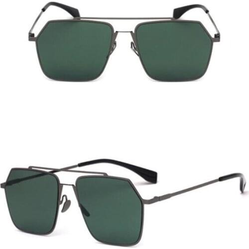 Popular fashion men women Ocean sunglasses square metal frame top quality anti-UV400 lens sun glasses big size glasses