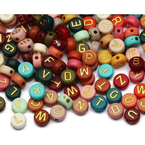 Mixed Color Round Acrylic Letter Beads 4x7mm Loose Spacer Beads For Jewelry Making Handmade Diy Necklace Bracelet Accessories