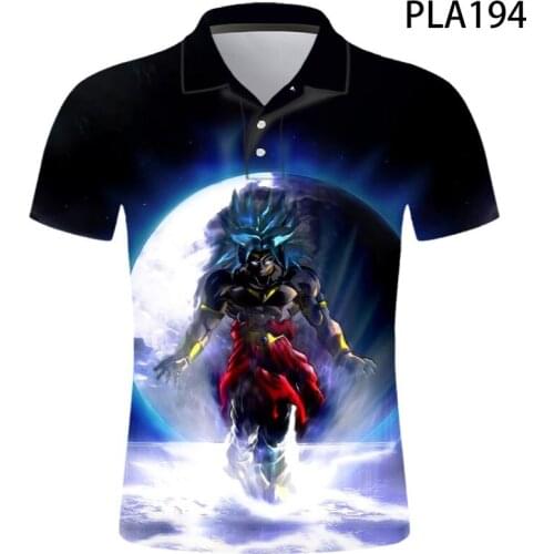 Summer 2020 Dragon 3D Print Polo Shirts Fashion Ropa De Hombre Short Sleeve Cartoon Anime DBZ Cool Men Camisas Ropa Polo Homme