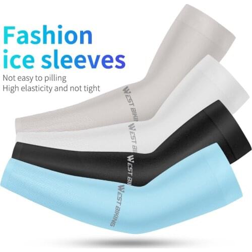1 Pair Arm Sleeves Summer Sun UV Protection Ice Cool Cycling Running Fishing Climbing Driving Arm Cover Breathable For Men Women