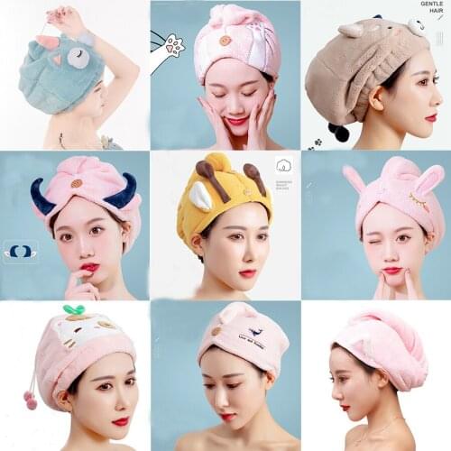 Shower Cap Magic Microfiber Hair Quick Drying Dryer Towel Bath Wrap Cap Quick Hat Turban Dry shower cap hair bonnet new