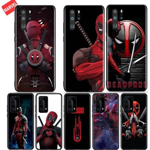 Silicone Cover Deadpool Marvel Art For Huawei P50 P40 P30 P20 Pro P10 P9 P8 Lite E Plus 2019 2017 Phone Case