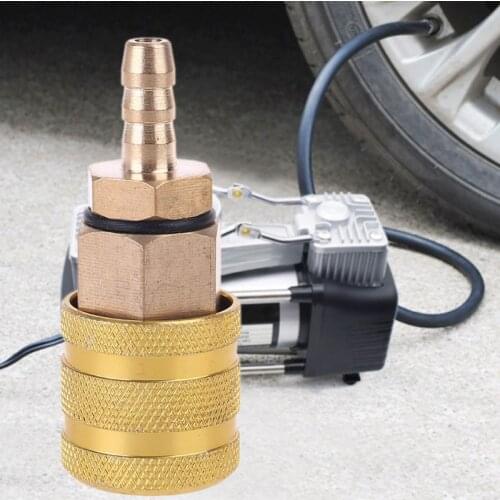 Hardware Coupler and Plug 6.5mm Solid Brass Quick Connect Air Fittings 1/4" NPT Thickened Copper Inflatable joint