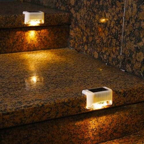 2pc/lot Solar Deck Lights Outdoor Fence Solar Step Lights Waterproof 1 Led Solar Lights for Outdoor Stairs Step Fence Yard Patio