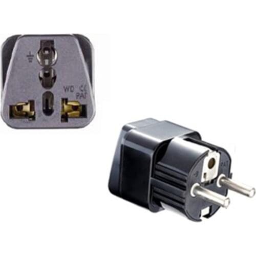 Universal 3 pin AC Germany Power Plug Adapter Travel Converter Australia UK USA EU Korea France