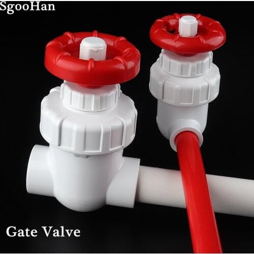 High Quality I.D. 20~63mm PVC Pipe Gate Valve Precision Flow Control Sluice Switch Garden Irrigation Aquarium Fish Tank Joint