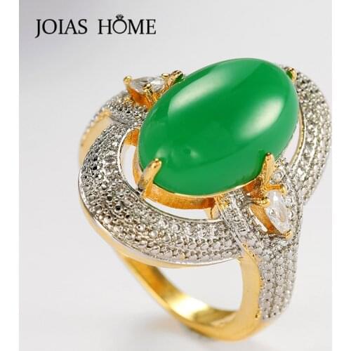 JoiasHome Classic Women Silver Ring With Round Shape Emerald Gemstones Women Party Wholesale Gift Size 6-10 Silver Ring