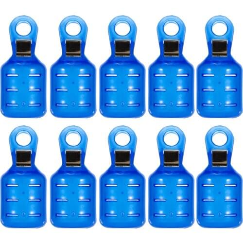 10pc Blue Pvc Fish Hook Shrimp Hook Cap Squid Umbrella Hook Box Protective Cover Protective Cover Size Fishing Accessories