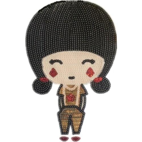 15pcs/Lot Embroidery Patches Letters Clothing Decoration Accessories Sequins Super Cute Girl Diy Iron Heat Transfer Applique