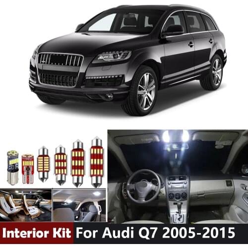 16pcs White Canbus Car LED Bulbs Interior Lighting Kit For Audi Q7 2005 2006-2015 Dome Trunk Vanity Mirrors Light