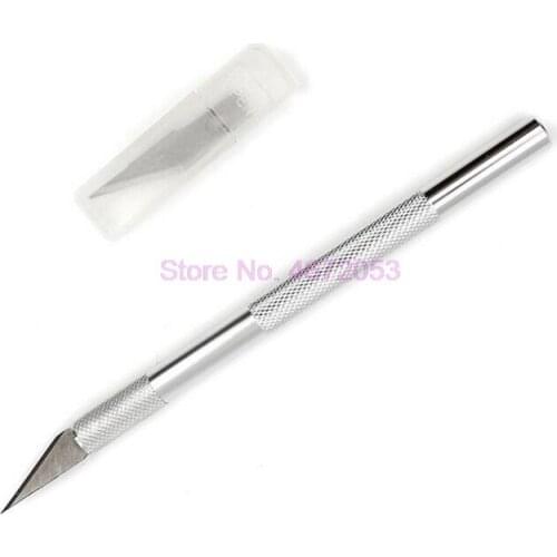 200sets/lot Metal Handle Scalpel Blade Knife Wood Paper Cutter Craft Pen Engraving Cutting Supplies DIY Stationery Utility Knife