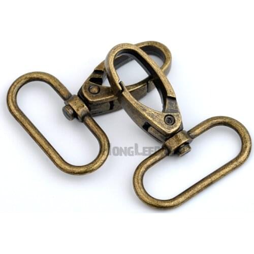 30pcs/lot 32mm 1.25inch silver nickle, antique brass Alloy Swivel Clasps Snap Key Hooks DIY Key Chain Ring clip buckle HK-012