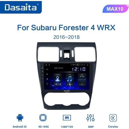 Dasaita 9" HD IPS Screen Car Radio Android 10.0 for Subaru Forester WRX Levorg 2016 2017 2018 GPS Bluetooth Output 64G ROM