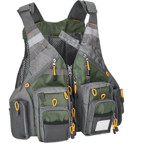 Outdoor Sport Breathable Fishing Vest Men Women Multi-pocket Swimming Adjustable Vest Fishing Tackle Accessories