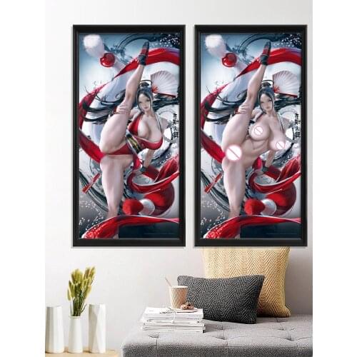Fighters Cartoon Anime Mai Shiranui Sexy Nude Girl Game King Art-Poster Living-Room Wall Silk Home Decor Picture Bedroom Custom