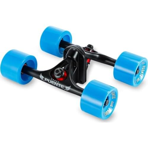 PUENTE Longboard Bracket Aluminum Alloy 2Pcs Skate Truck with 70mm Big Wheels Skateboard Truck Parts