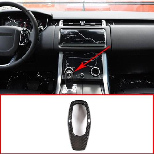 Real Carbon Fiber Style For Land Range Rover Sport RR Sport 2018 2019 Gear Shift Head Cover Trim Car Accessories