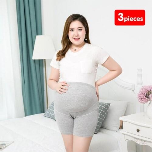 Summer thin section large size pregnant womens safety pants 200 kg support belly plus fat extra large boxer shorts leggings