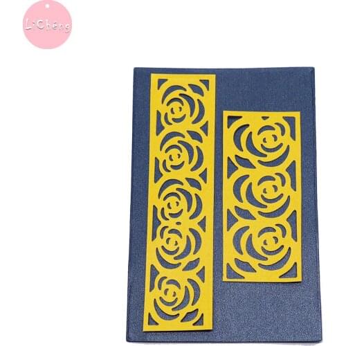 Rose Frame Slimline Card Metal Cutting Dies Scrapbooking Album Cards Making Crafts Embossing Folders Stencils Clear Stamps Die