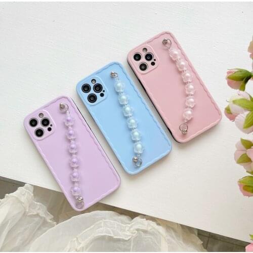 Cute Clear Flower Chain Soft Rubber Shockproof Back Phone Case Cover Shell For iPhone 7 8 Plus 11 12 Pro Max XR XS Max Skin