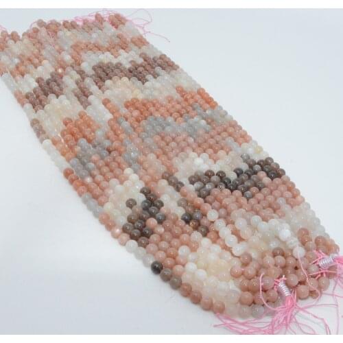 Natural Mixed Color Moonstone Loose Round Beads 8mm