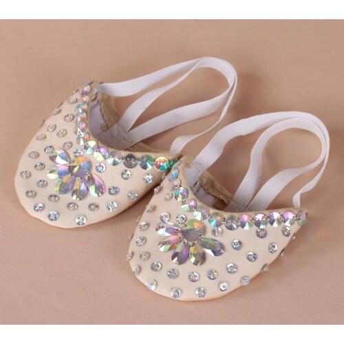 Heel Protector Professional Ballet Dance Socks 1 Pair Belly Dancing Foot thong Dance Beaded Toe Pads