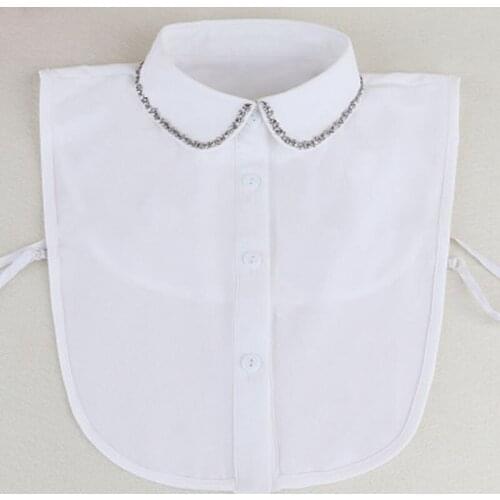 New Ladies Fake Collar Shirt All-Match Fake Collar Chiffon Nail Beads Women Fake Collar Formal Dress Shawl Lingerie Wholesale
