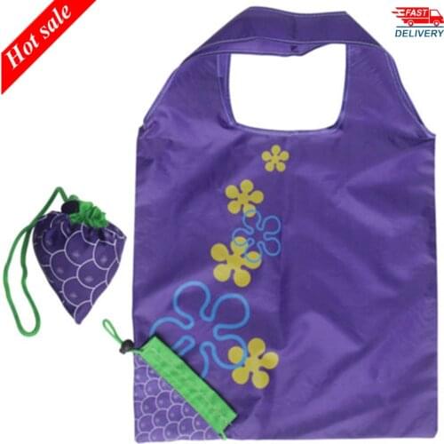 New Fashion Nylon Foldable Reusable Shopping Bags Fruits Tote Eco Storage Handbag Waterproof Women No Zipper Casual 80 * 38cm