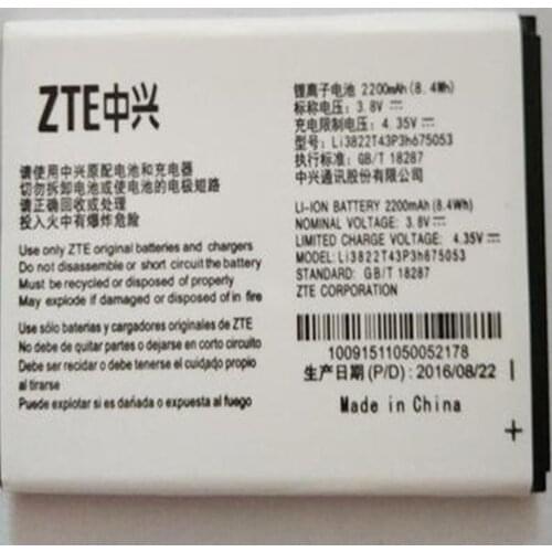 New Li3822T43P3h675053 battery fit for ZTE Blade QLux Q Lux A430 Q Lux 3g 4g 2200mah batteries